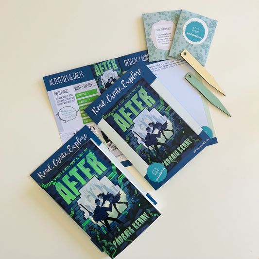 Monthly book subscription for kids featuring After by Padraig Kenny