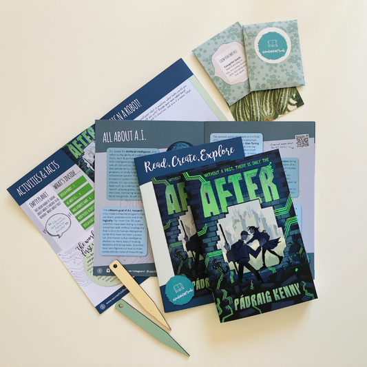 Monthly book subscription for kids featuring After by Padraig Kenny