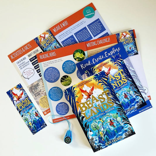 Monthly book subscription for confident young readers featuring Beastlands by Jess French.