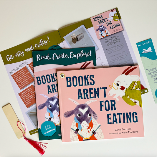 Monthly book subscription with Books Aren't For Eating by Carlie Sorosiak