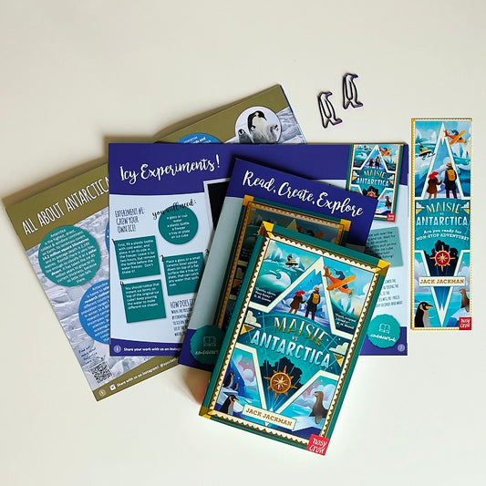 Kids book subscription box with Maisie vs Anarctica by Jack Jackman