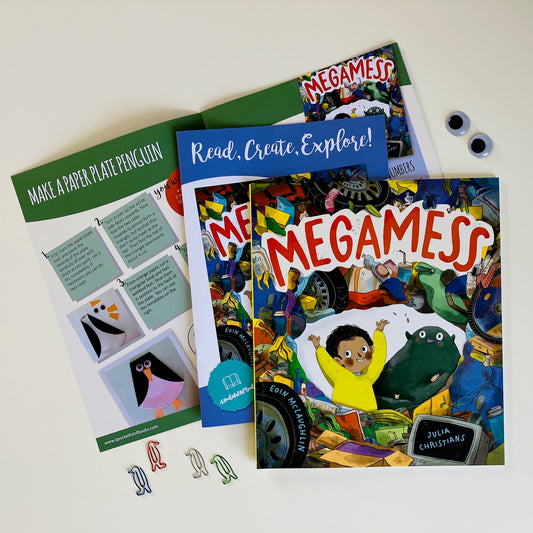 Kids book subscription including picture book Megamess by Eoin McLaughlin