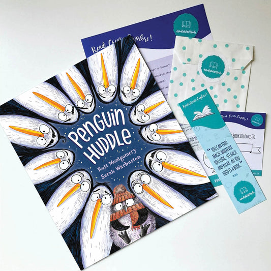 Penguin Huddle a picture book by Ross Montgomery and Sarah Warburton