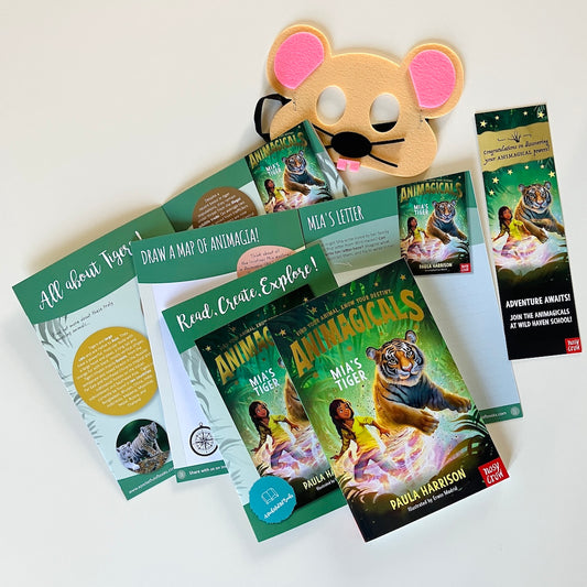 Kids' book subscription featuring Animagicals Mia's Tiger by Paula Harrison, one of our magical monthly reads.