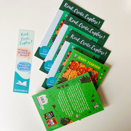 Monthly kids book subscription with Bigfoot and the Wild Boys by Jenny Pearson