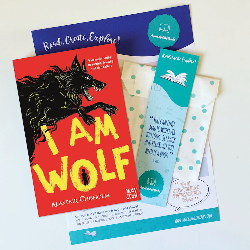 I Am Wolf, a book by Alastair Chisholm, plus themed extras. Handpicked English books for kids. 