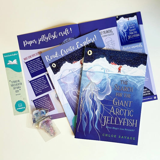 Book subscription for younger readers with The Search For The Giant Arctic Jellyfish by Chloe Savage