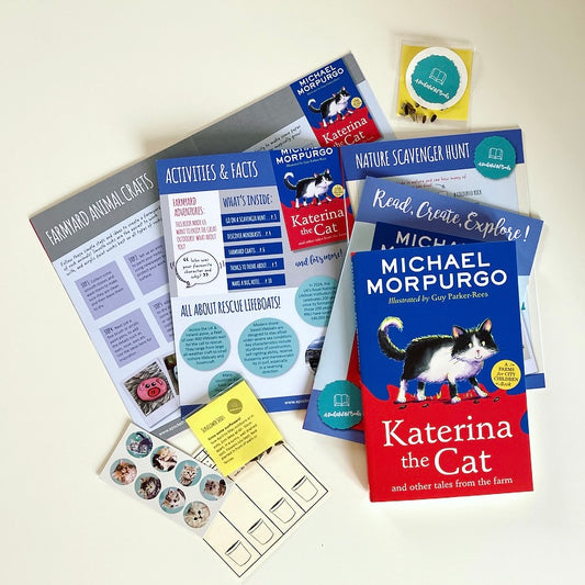 Katerina The Cat by Michael Morpurgo in our kids subscription book box for junior readers
