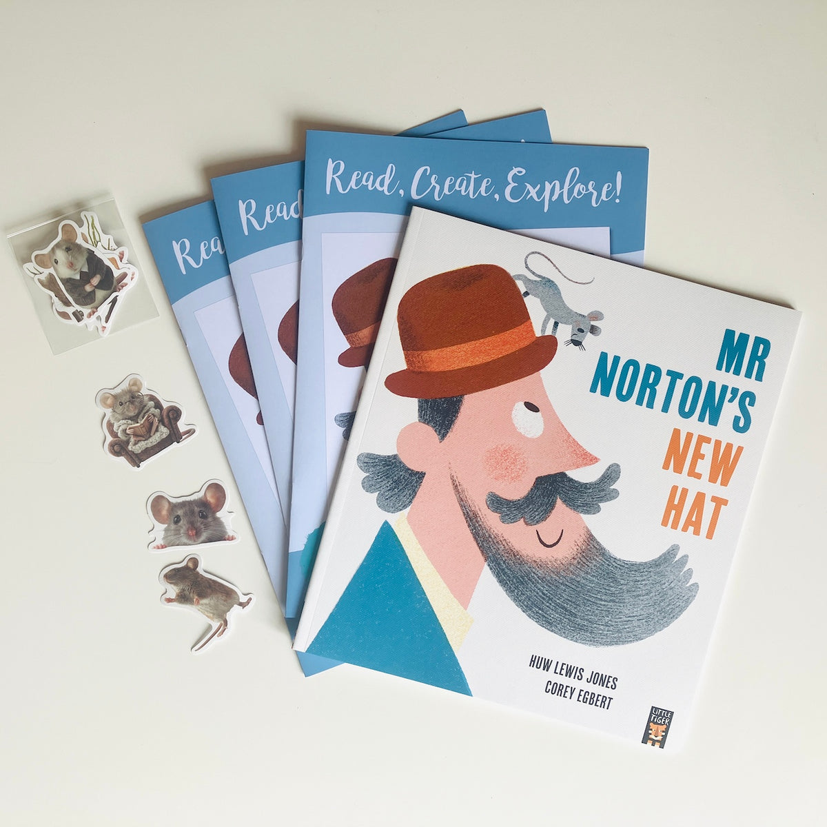 A children's book subscription with picture book and matching activity book for 'Mr Norton's New Hat'  by Huw Lewis Jones
