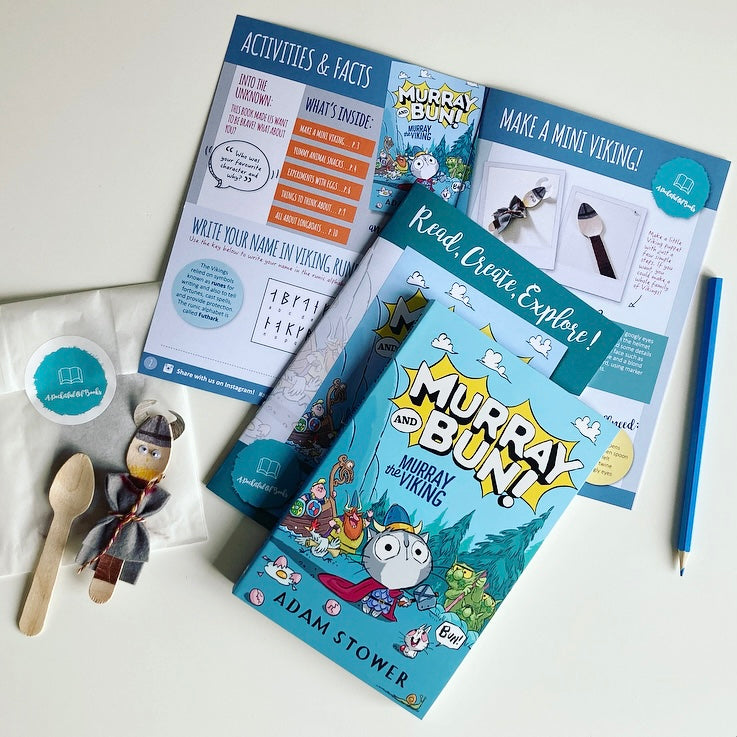Kids book subscription featuring Murray and Bun by Adam Stower