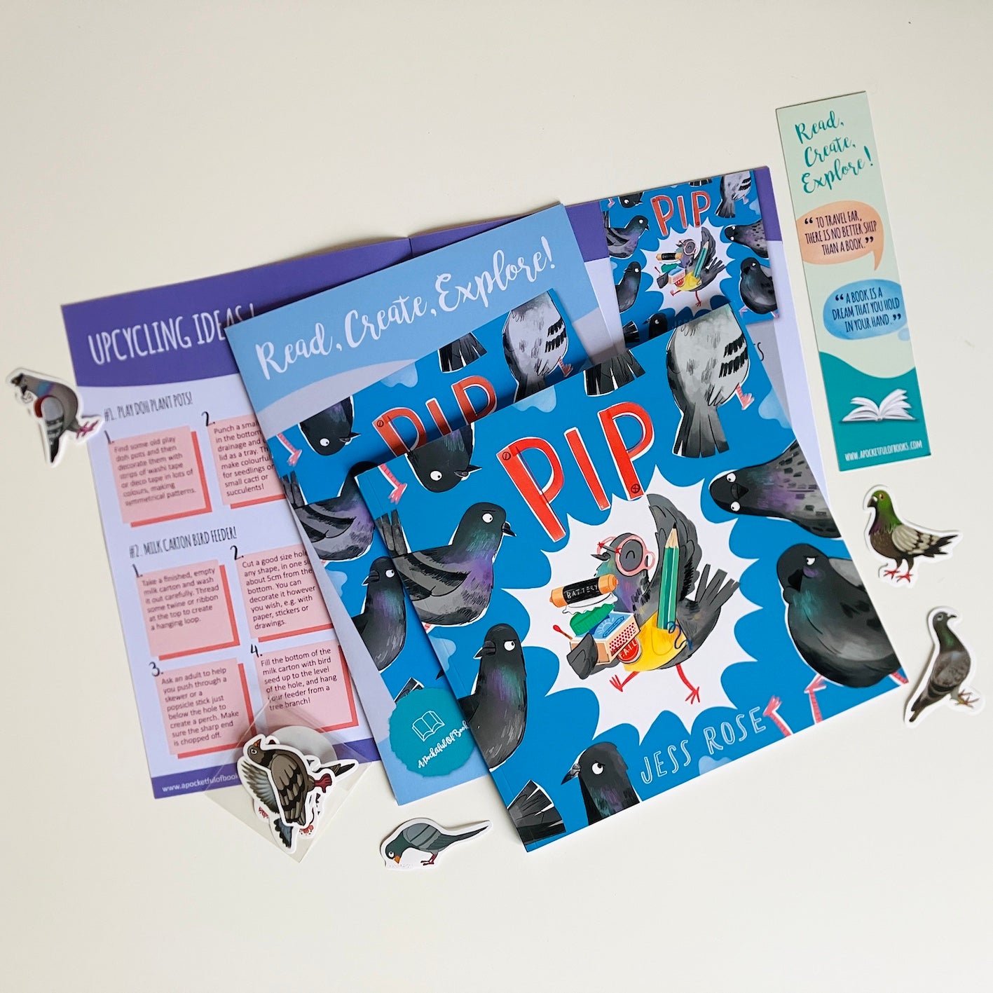 Monthly kids book subscription for younger readers featuring Pip by Jess Rose