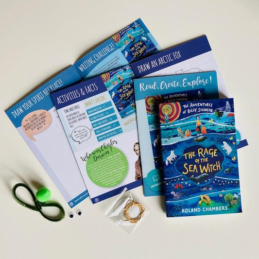 Monthly kids book subscription with The Rage Of The Sea Witch by Roland Chambers. 