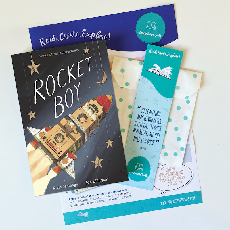 Rocket Boy by Katie Jennings and related Activity Sheet. English chapter Books for newly confident readers. 