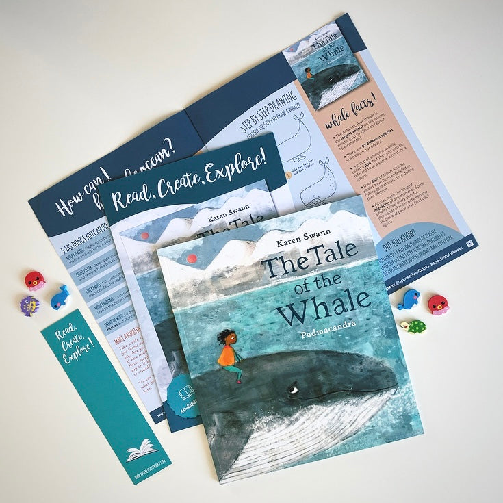 Children's book subscription box featuring picture books and activities. Here is The Tale Of The Whale by Karen Swann.