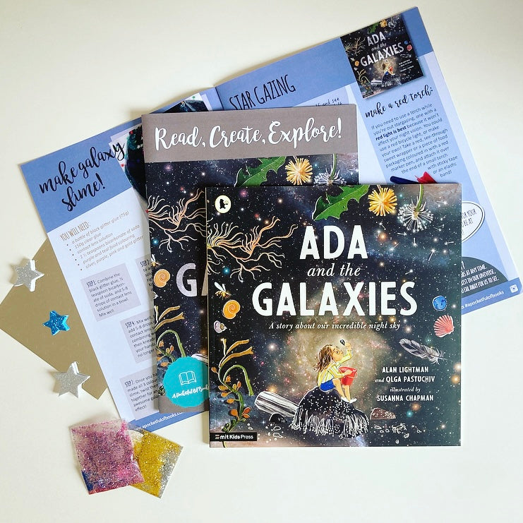 A back issue from our kids book club subscription featuring Ada and The Galaxies
