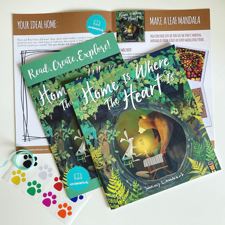 A lovely book box for younger readers featuring Home Is Where The Heart Is, part of our monthly book subscription box for kids. 